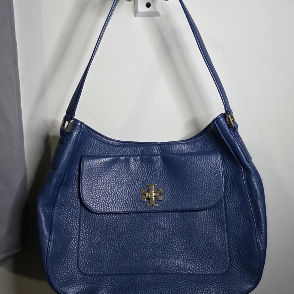 Tory Burch Blue Structured Shoulder Bag